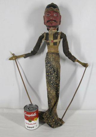 Antique Wayang Golek Wooden Stick/Rod Puppet of Java Indonesia Possibly Rama yqz 3