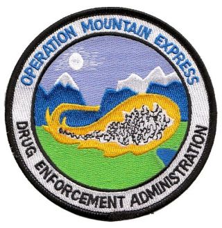 C26 Dea Op Mountain Express Task Drugs Enforce Agency Fed Police Patch Hidta
