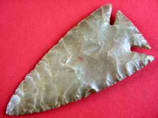 Fine Authentic 3 5/8 Inch Arkansas Kirk Corner Notched Point Indian Arrowheads