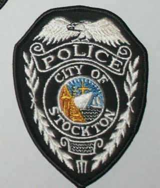 Old City Of Stockton Police San Joaquin County California Ca Pd Vintage Patch 4