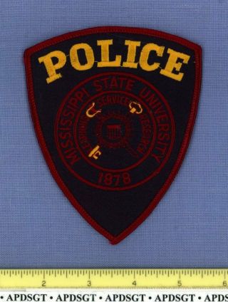 Mississippi State University Sheriff School Campus Police Patch Gold Key