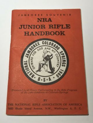 1960 National Jamboree Nra Junior Rifle Handbook Rc2