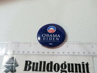 09 Obama Biden 2009 Election President Button Pin 2008 White Blue