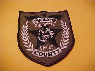 Charlotte County Florida Police Patch Shoulder Size O.  D Poss.  S.  W.  A.  T.