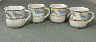 4 El Palomar Ken Edwards Mexican Pottery Coffee Tea Cups Mugs
