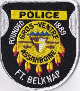 Ft.  Belknap Gros - Ventre Assiniboine Police Mt Montana Patch