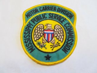 Mississippi State Motor Carrier Division Enforcement Patch Old Cheese Cloth