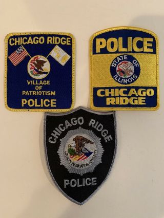 Chicago Ridge Il Police Patches