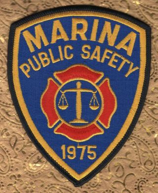 Marina California Public Safety Shoulder Patch Police Fire