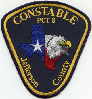 Jefferson County Texas Tx Precinct 8 Constable Sheriff Police Patch