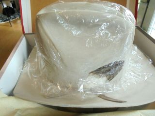 Vintage Stetson Xxxxx Chisolm Mist Grey Western Cowboy Hat Size 7 I/8