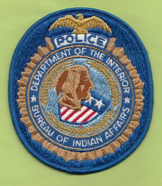 C12 Bia Dept Interior Doj Enforcement Agent Fed Police Patch Indian Dea Lt Blu