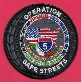 C33 Dea Ca Safe Streets Interstate 5 Drug Chp Enforce Agency Fed Police Patch