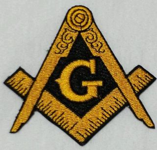 Freemason Masonic Gold And Black Iron On Patch