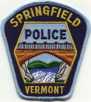 Springfield Vermont Vt Bridge Police Patch