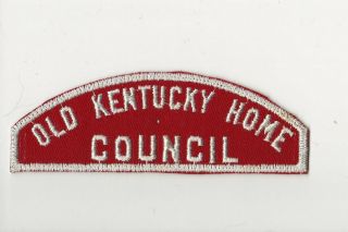 Old Kentucky Home Council - Red & White Strip - Boy Scout Bsa A121 - 12/4