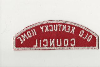 OLD KENTUCKY HOME council - RED & WHITE strip - Boy Scout BSA A121 - 12/4 2