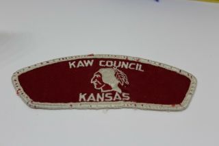 Bsa Boy Scout Council Shoulder Patch Kaw Council Kansas T1