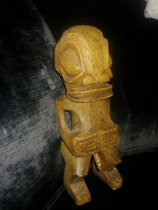 Rare Vintage Tiki Man Wood Carving Fertility