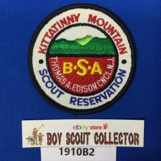 Boy Scout Camp Patch Kittatinny Mountain Scout Reservation Thomas A.  Edison Nj