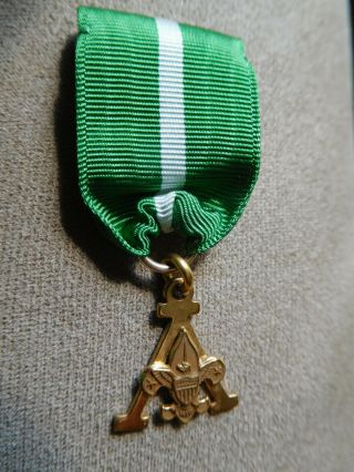 R Scout Bsa Scouters Training Award Ribbon Thin White Line Center 10k Gold Award
