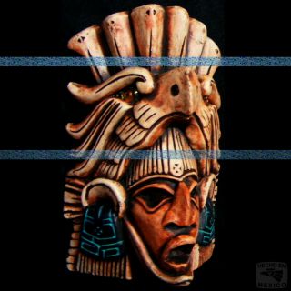 Eagle Head Mask Aztec Mayan Maya Statue Sculpture Pottery Pre - Columbian Art