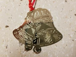 Salvation Army Flat Brass Bell Ornament Set Of 15