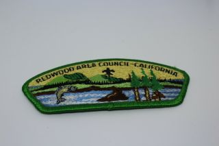 Bsa Boy Scout Council Shoulder Patch Redwood Area Council Ca