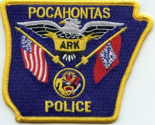 Pocahontas Arkansas Ar State Shape Shaped Police Patch