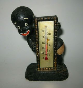 Vintage 1949 Black Americana Diaper Dan Made In U.  S.  A.  Thermometer
