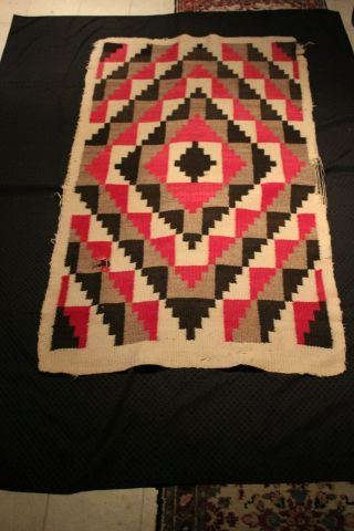 Navajo Rug With Bold Pattern