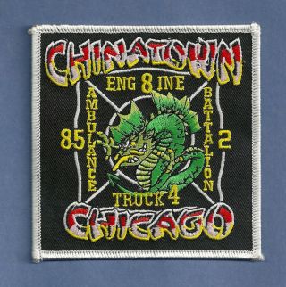 Chicago Fire Department Engine 8 Truck 4 Company Patch Chinatown