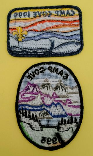 Scout Camp Cove Set of 2 Patches (1995 & 1999) - Unknown Location 2