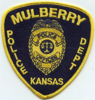 Mulberry Kansas Ks Police Officer Police Patch