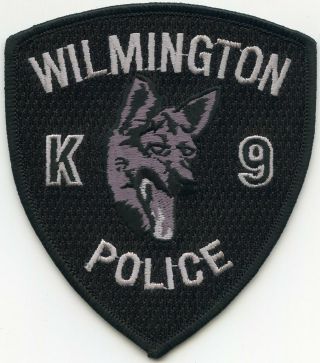 Wilmington Delaware De North Carolina Nc K - 9 Police Patch