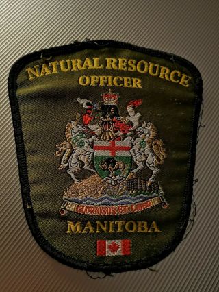 Uniform Take - Off Manitoba Canada " Natural Resource " Officer Patch