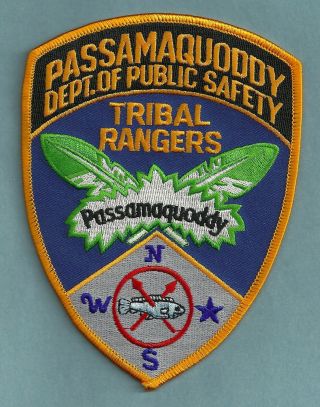 Passamaquoddy Maine Public Safety Tribal Rangers Shoulder Patch
