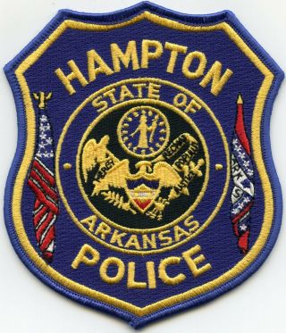 Hampton Arkansas Ar Police Patch