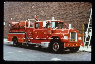 York City Engine 277 1969 Mack R Pumper Fire Apparatus Slide