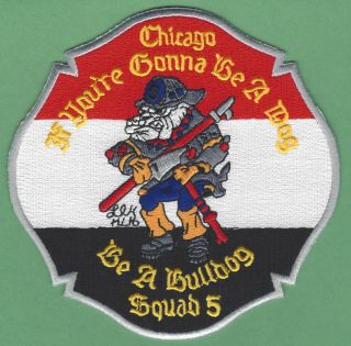 Chicago Fire Department Squad Company 5 Patch Style