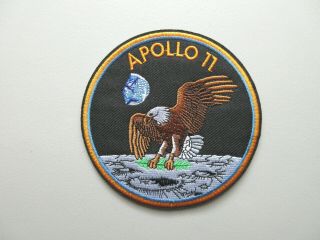 Apollo 11 Mission Space Nasa Eagle Moon Embroidered 4 Inch Round Patch