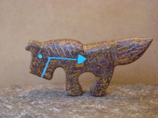Zuni Indian Hand Carved Cocquina Stone Horse Fetish By Kenric Laiwakete Ff184