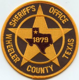 Wheeler County Texas Tx Sheriff Police Patch