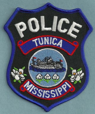 Tunica Mississippi Police Shoulder Patch River Steamboat