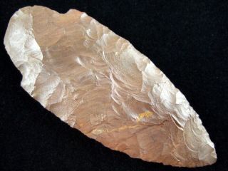 Fine Authentic 3 5/8 Inch Tennessee Adena Point With Indian Arrowheads