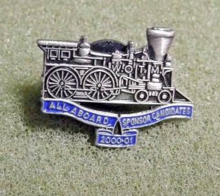 Women Of The Moose Wotm All Aboard Sponsor Candidates 2000 - 01 Lapel Pin Train