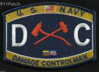 Military Rating DC Damage Controlman Firefighting United States NAVY Patch 2