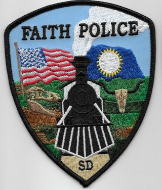 Scenic Train Patch Faith Police State South Dakota