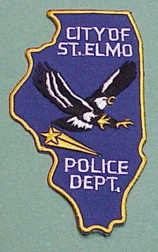 St.  Elmo Illinois Il (state Shape) Police Patch