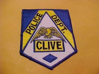 Clive Iowa Police Patch Shoulder Size
